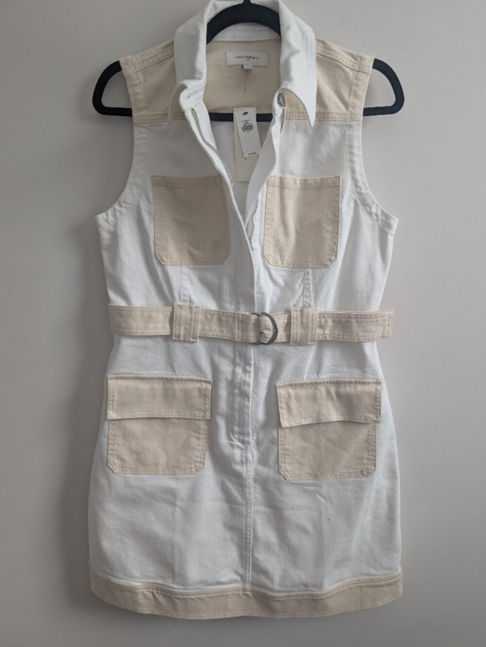 Patchwork Denim Utility Mini Dress